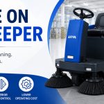 Ride On Sweeper for industrial and commercial floor cleaning in warehouses and factories